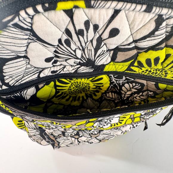 Vera Bradley Backpack Floral Design School Pockets Travel Yellow Neon Weekender - Picture 10 of 16